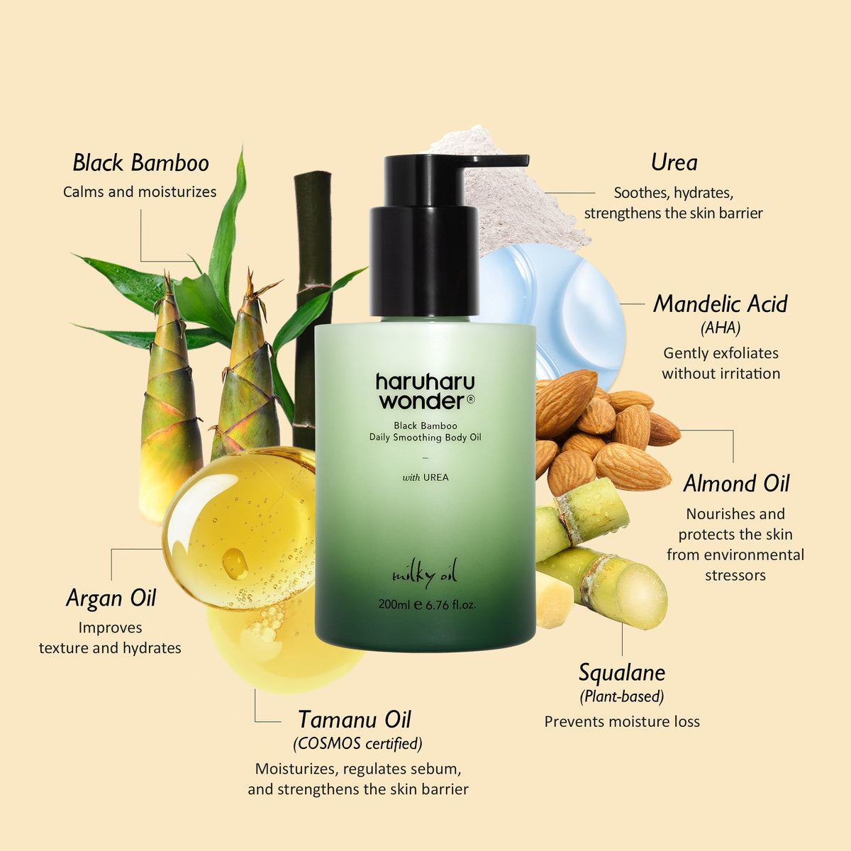 Haruharu Wonder Black Bamboo Daily Soothing Body Oil 200ml — product image 5