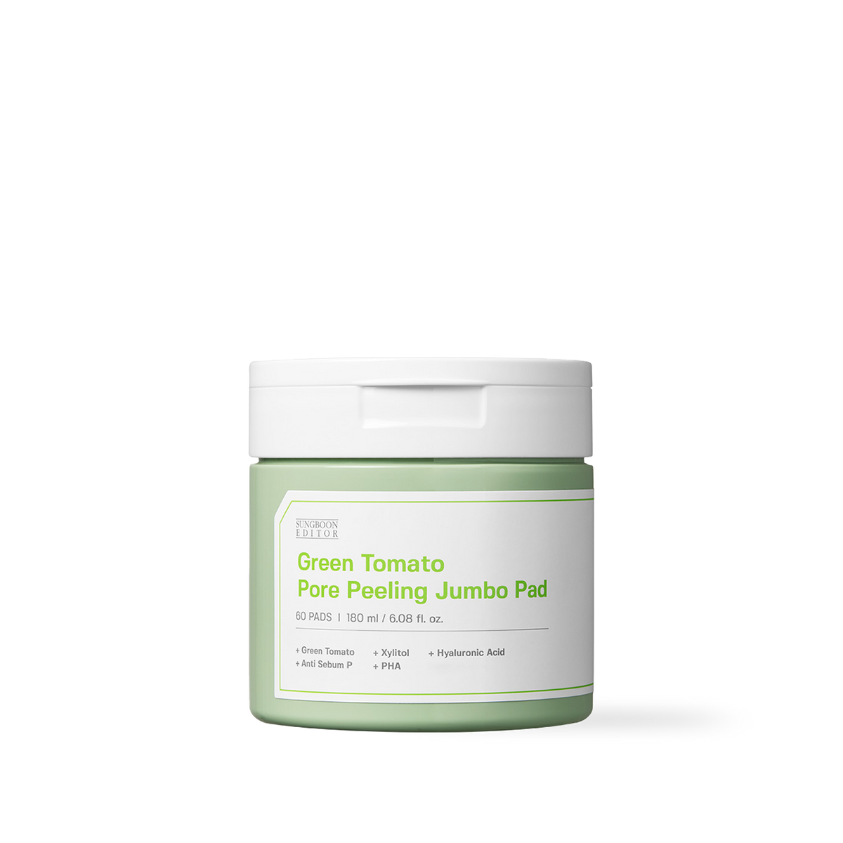 SUNGBOON EDITOR Green Tomato Pore Peeling Jumbo Pad 60 Sheets — official product image 1