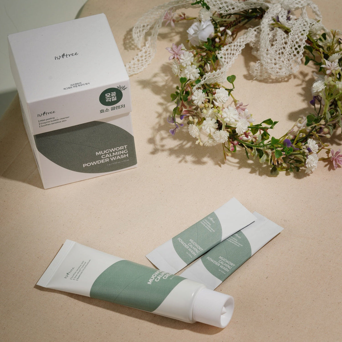 Isntree Mugwort Calming Powder Wash 1g*25ea — Facial Cleansers product image 185