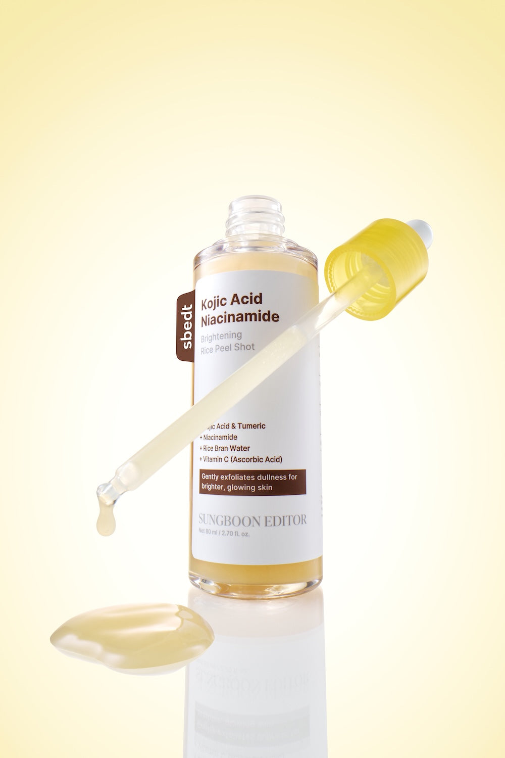 SUNGBOON EDITOR Kojic Acid Niacinamide Rice Peel Shot 80ml — official product image 5
