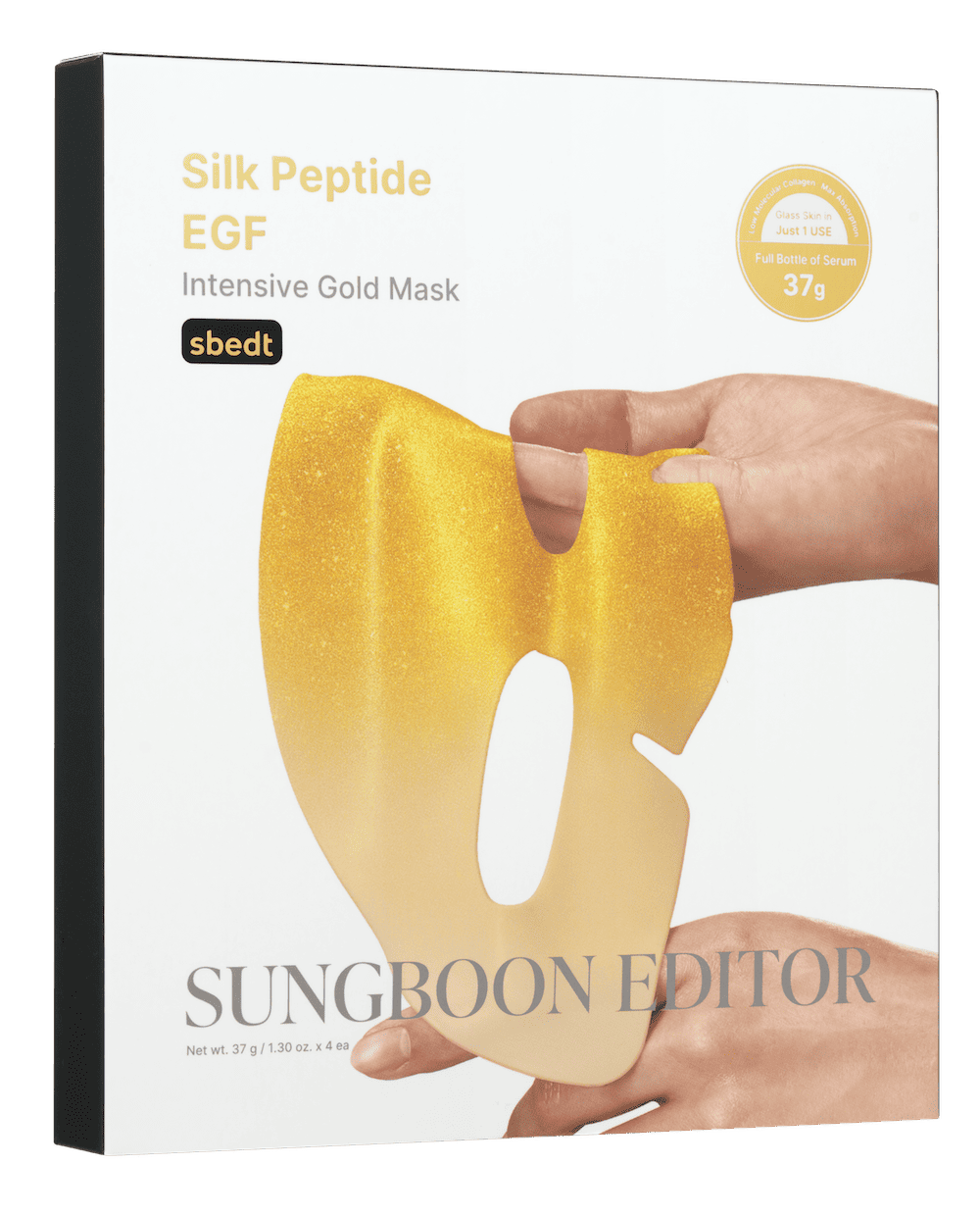 SUNGBOON EDITOR Silk Peptide EGF Intensive Gold Mask 37g*4ea — official product image 3