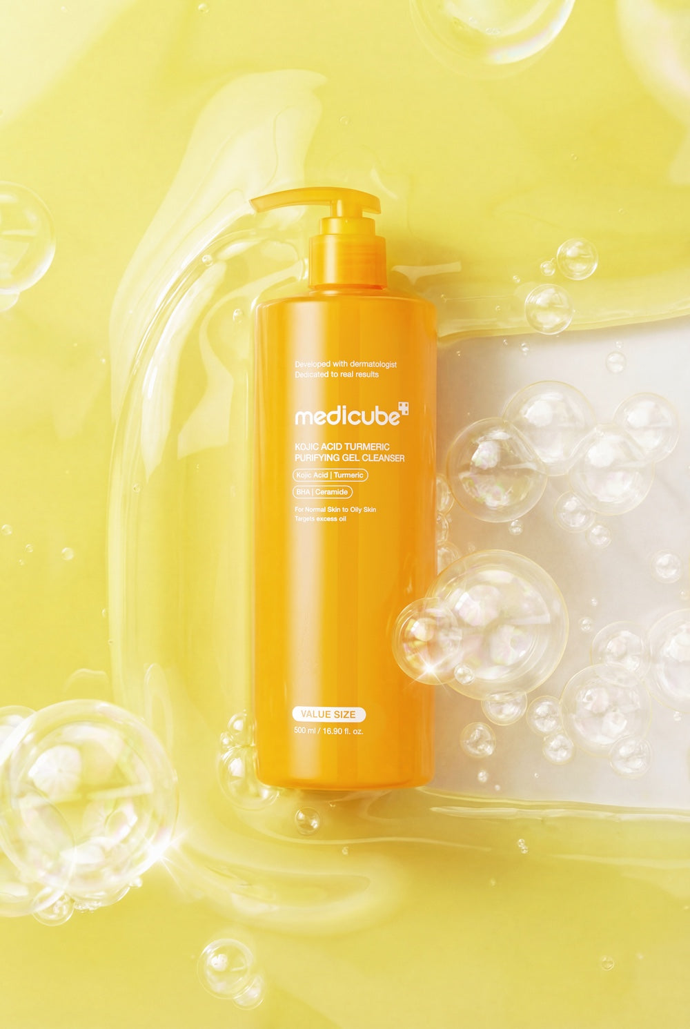 Medicube Kojic Acid Turmeric Gel to Foam Cleanser 500ml product image 3