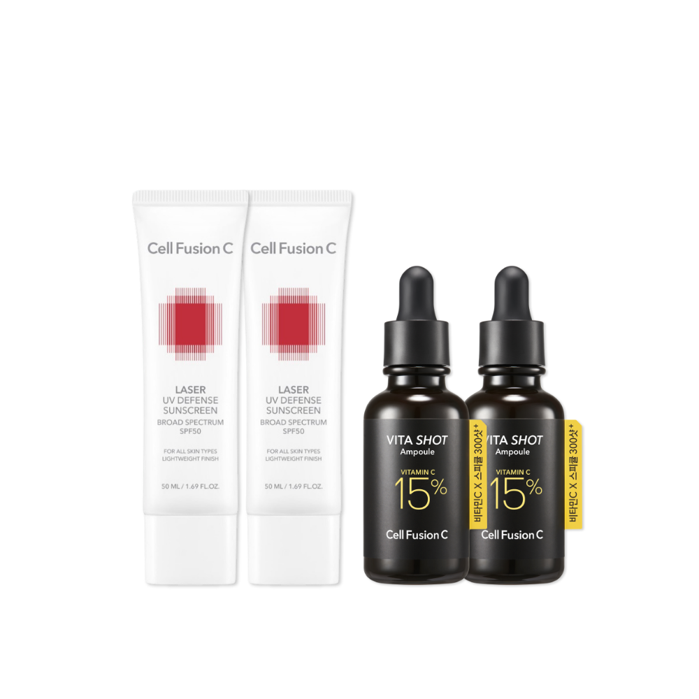 Bundle CellFusionC Sunscreen & Ampoule Double Set (2+2)