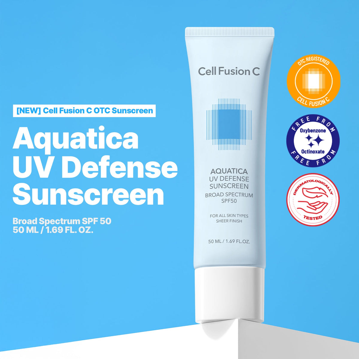CellFusionC 1+1 Aquatica UV Defense Sunscreen OTC 50ml+50ml — product detail image 3