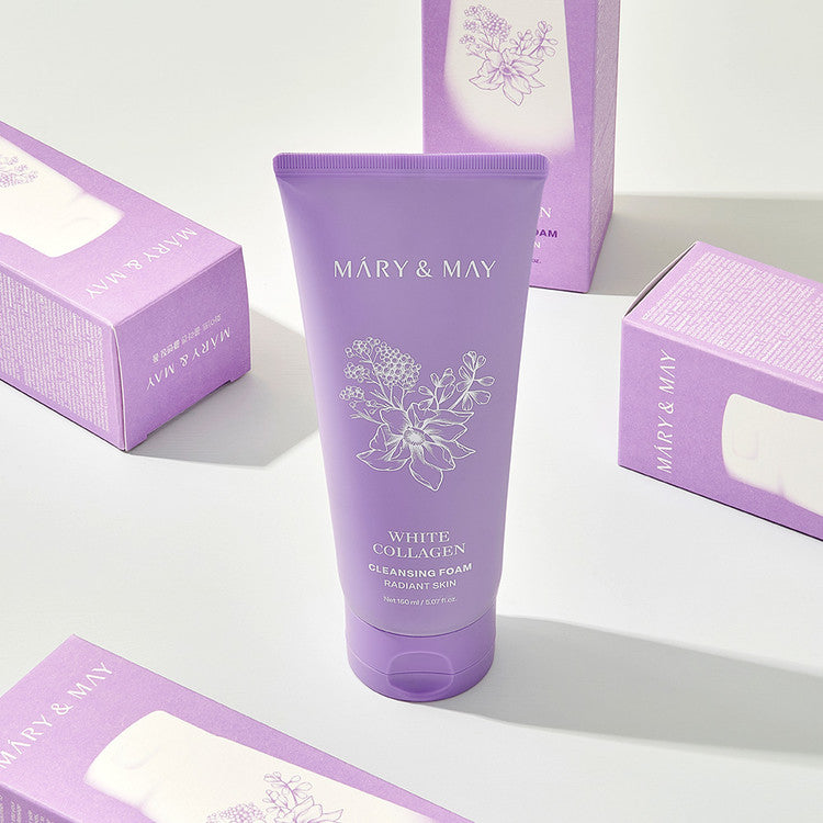 Mary&May White Collagen Cleansing Foam Duo Twin Pack (150ml x2) product image 2