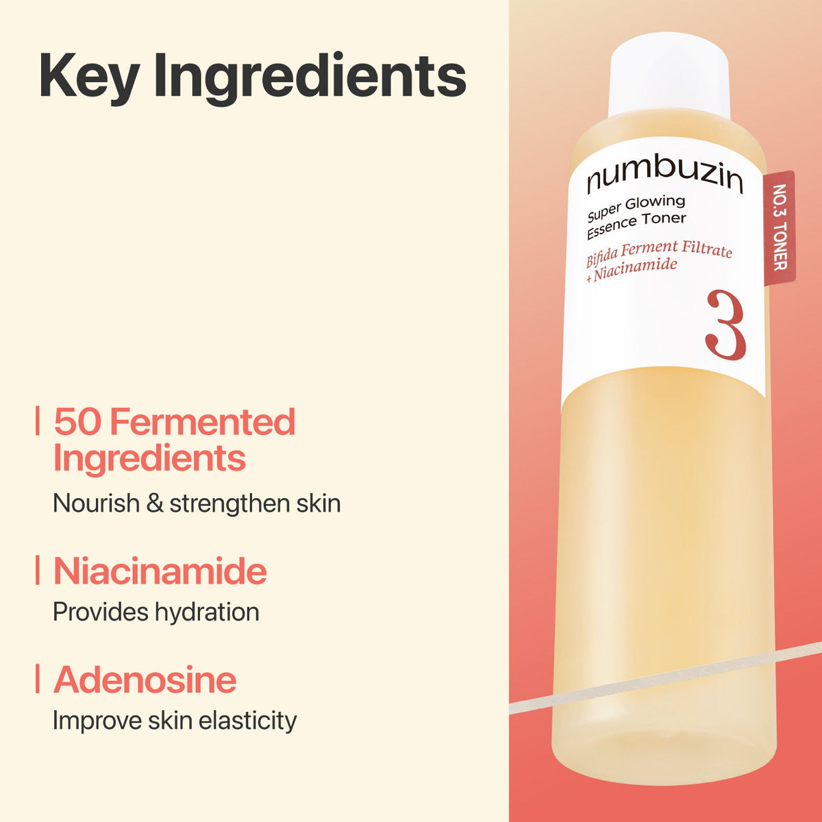 Numbuzin No. 3 Super Glowing Essence Toner 200ml — official product image 8