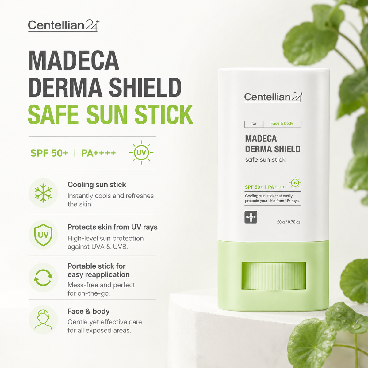 Centellian24 Madeca Derma Shield Safe Sun Stick 20g — product detail image 4