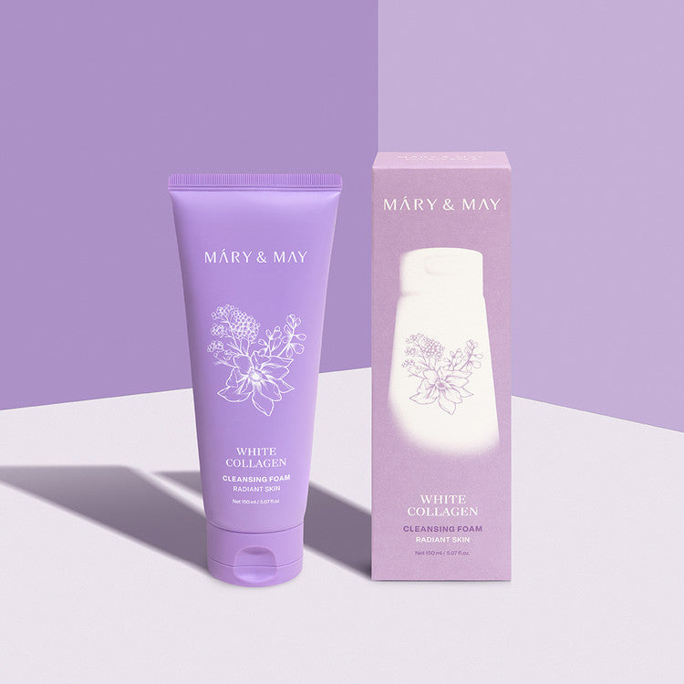 Mary&May White Collagen Cleansing Foam Duo Twin Pack (150ml x2) product image 4