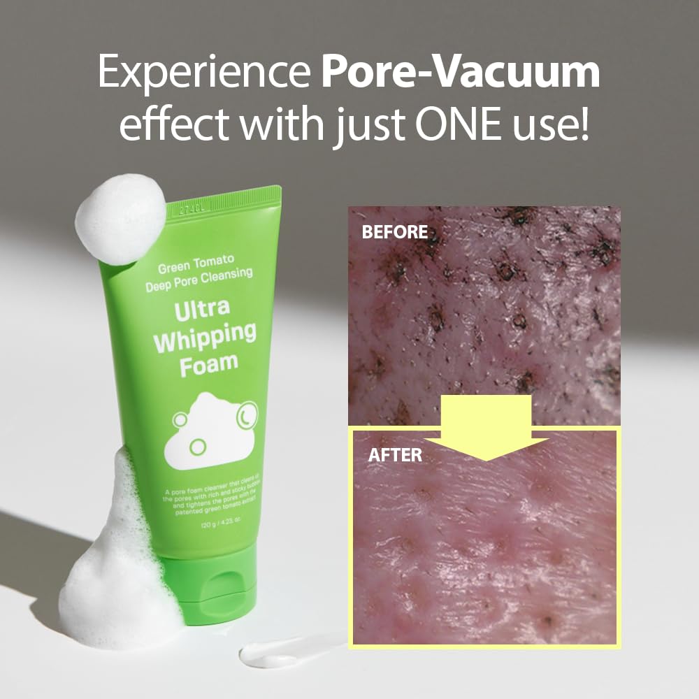 SUNGBOON EDITOR Green Tomato Deep Pore Cleansing Ultra Whipping Foam 120g — official product image 5