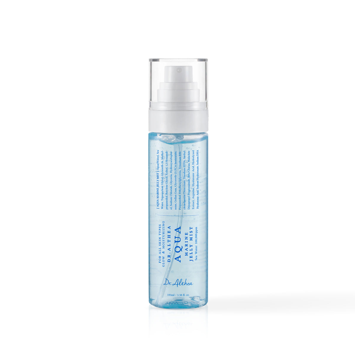 Beste Koreaanse gezichtsmists voor een droge, trekkerige huid en het opfrissen van make-up in Europa: 6 producten vergeleken — Dr.Althea Aqua Marine Jelly Mist 100ml
