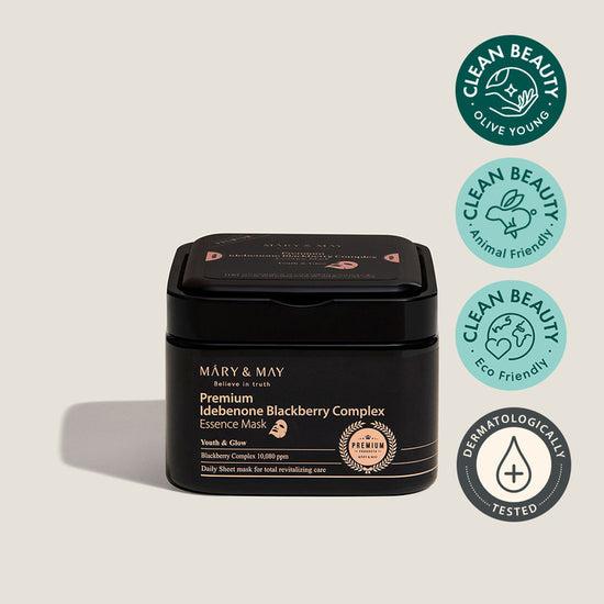 [Mary&amp;May] Premium Idebenone Blackberry Complex Essence Mask 20EA/250g