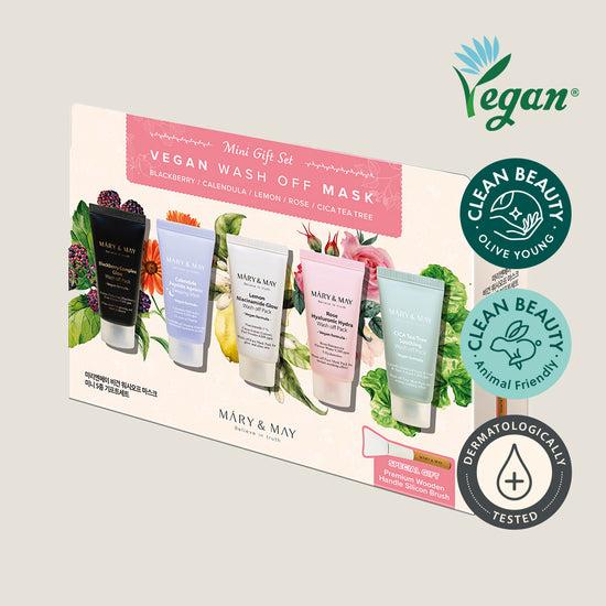 [Mary&amp;May] Vegan Wash Off Mask Mini Gift Set (30g x5)