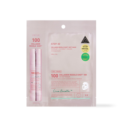 VT Cosmetics COLLAGEN Reedles Shot 100hL 2 STEP MASK - main product image