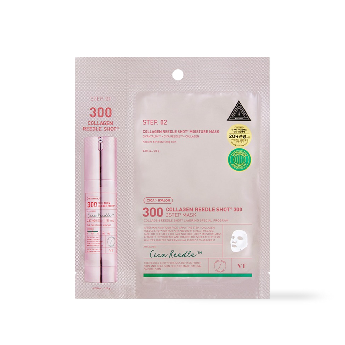 VT Cosmetics COLLAGEN Reedles Shot 300hL 2 STEP MASK - main product image