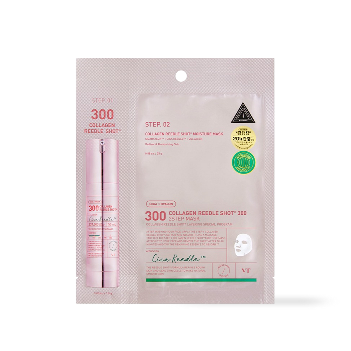 VT Cosmetics COLLAGEN Reedles Shot 300hL 2 STEP MASK - main product image