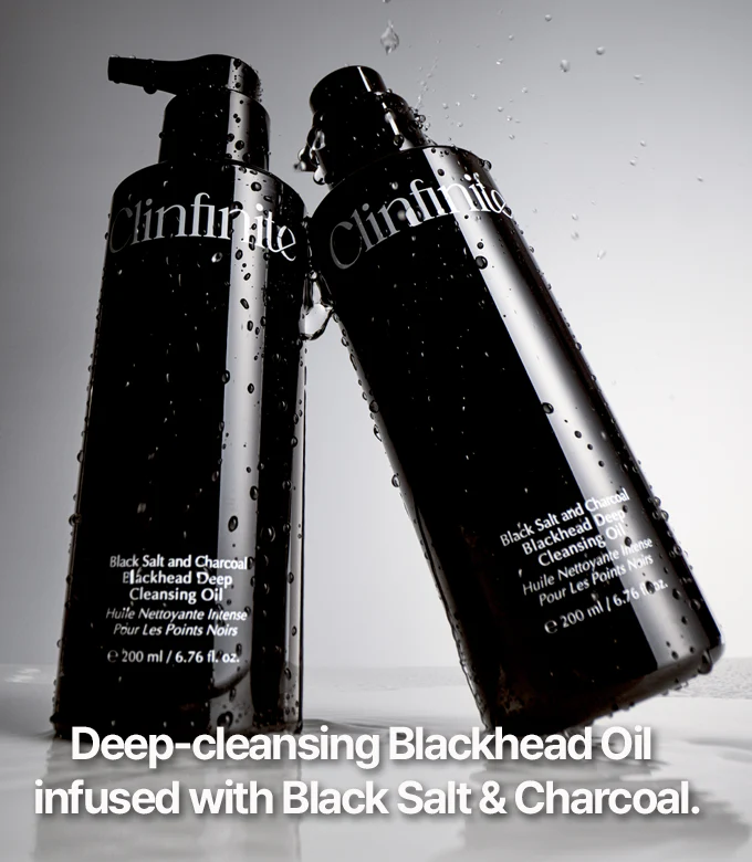 Clinfinite Black Salt &amp; Charcoal Blackhead Deep Cleansing Oil 200ml product image 4