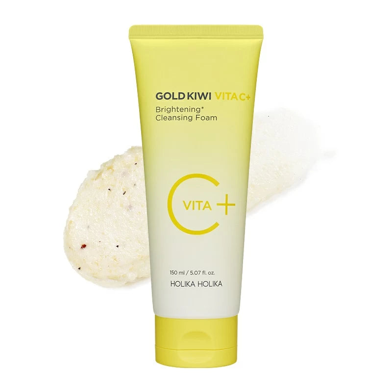 Holika Holika Gold Kiwi Vita C Plus Brightening Cleansing Foam 150ml – official product image 3