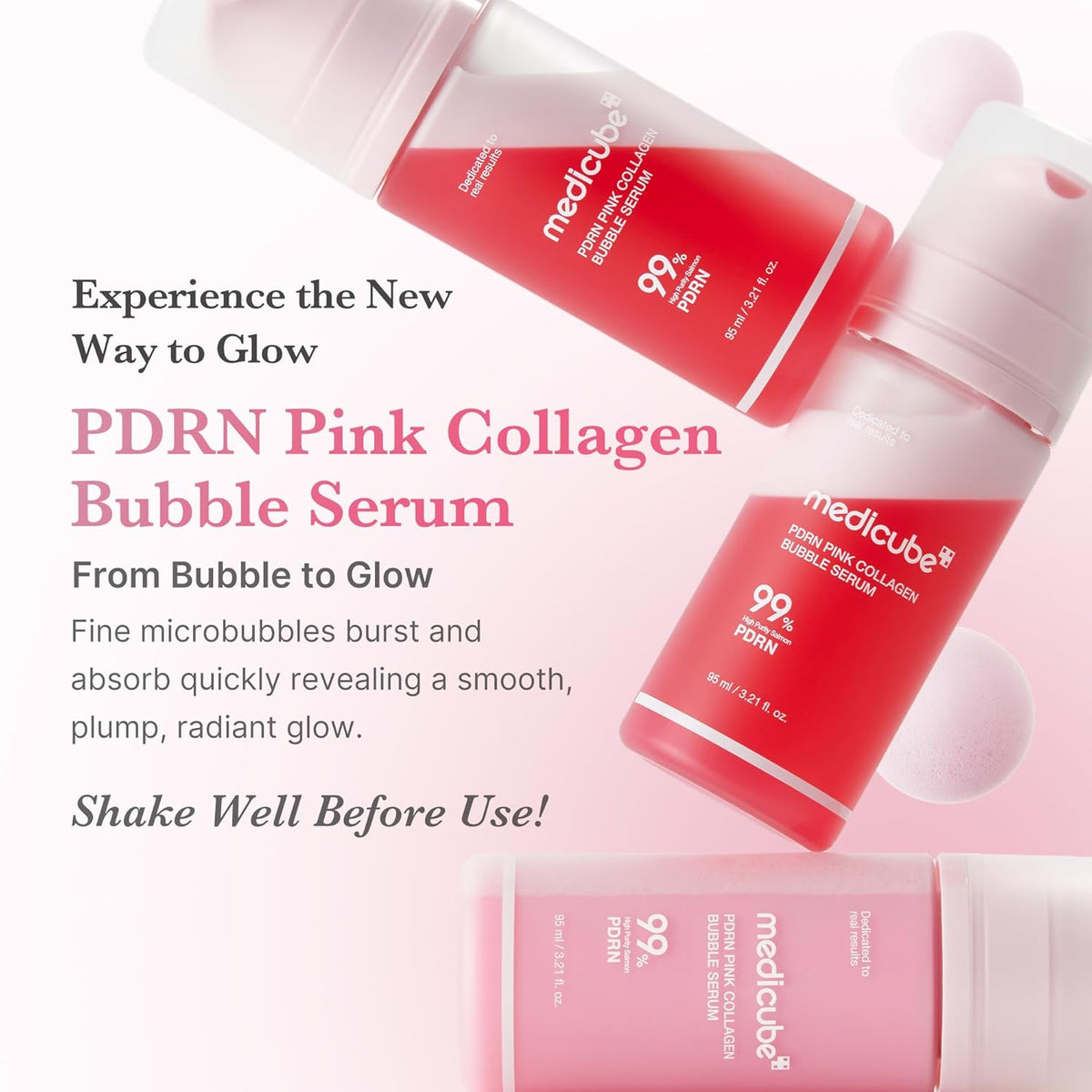 Medicube PDRN Pink Collagen Bubble Serum 95ml product image 3