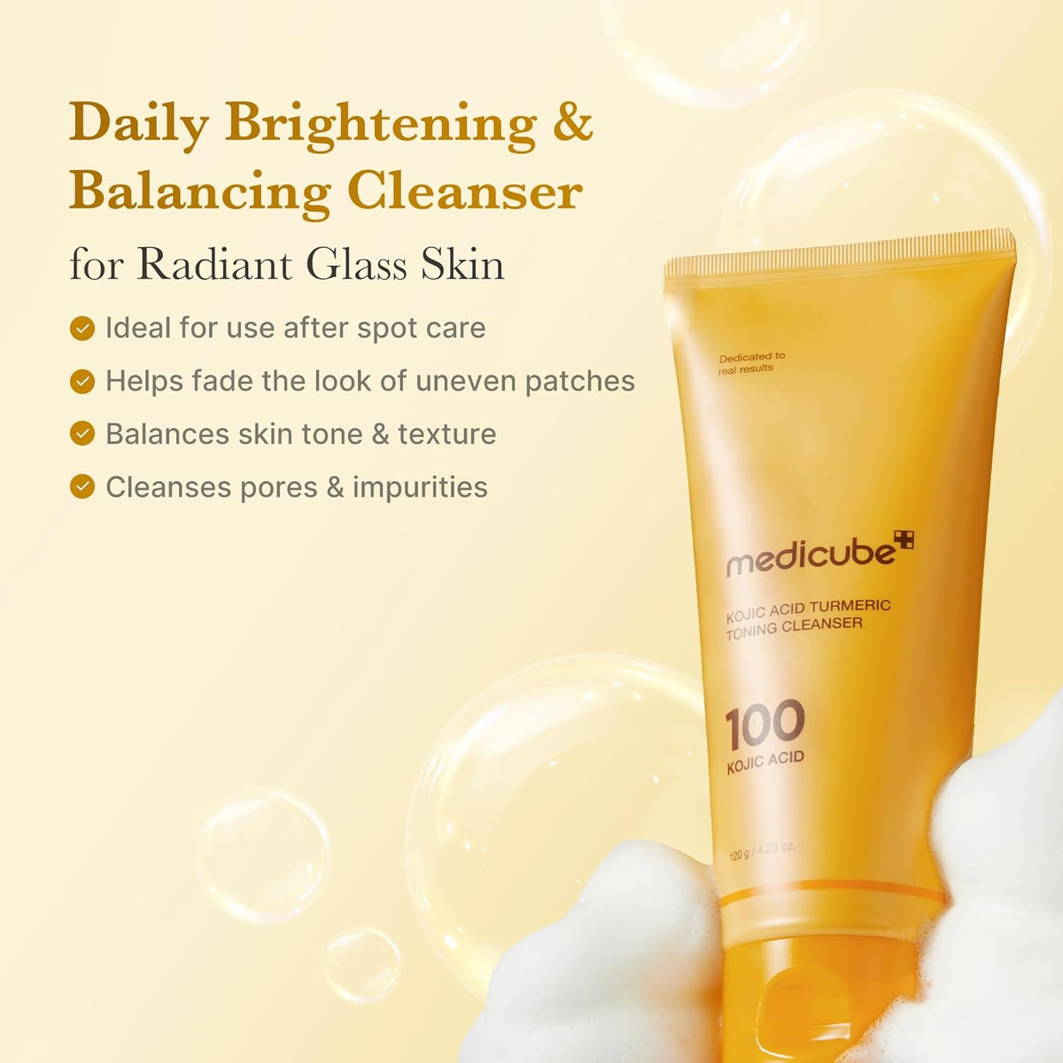 Medicube Kojic Acid Turmeric Toning Cleanser 120g product image 3