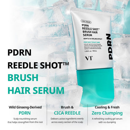 VT Cosmetics PDRN Reedle Shot Brush Hair Serum 100ml - official product image 5