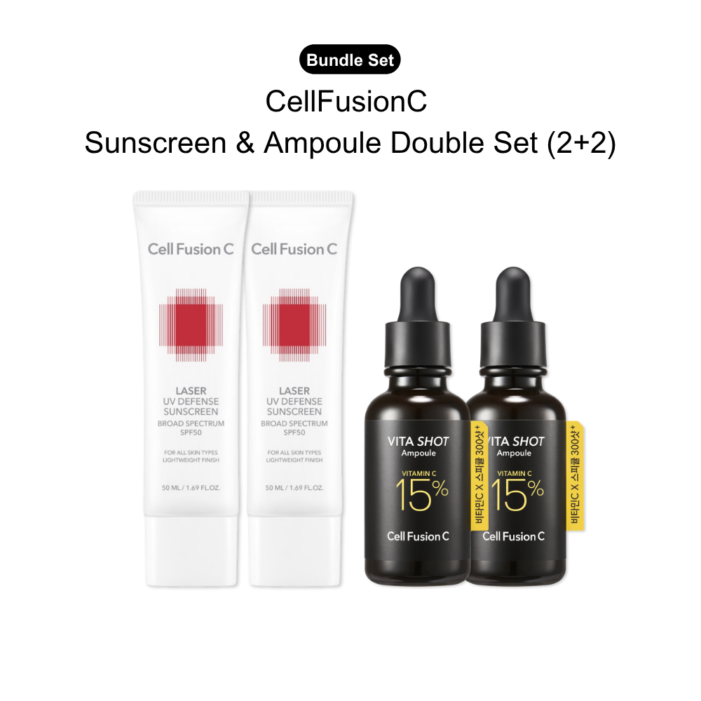 Bundle CellFusionC Sunscreen &amp; Ampoule Double Set (2+2)
