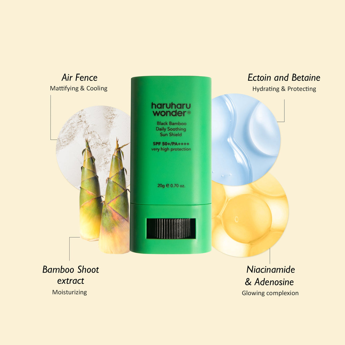 Haruharu Wonder Black Bamboo Daily Sun Shield SPF50+ 20g — product image 5