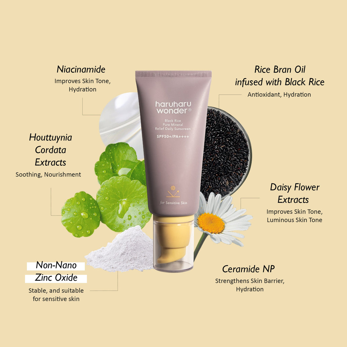 Haruharu Wonder Black Rice Pure Mineral SPF50+ Sunscreen 50ml — product image 5