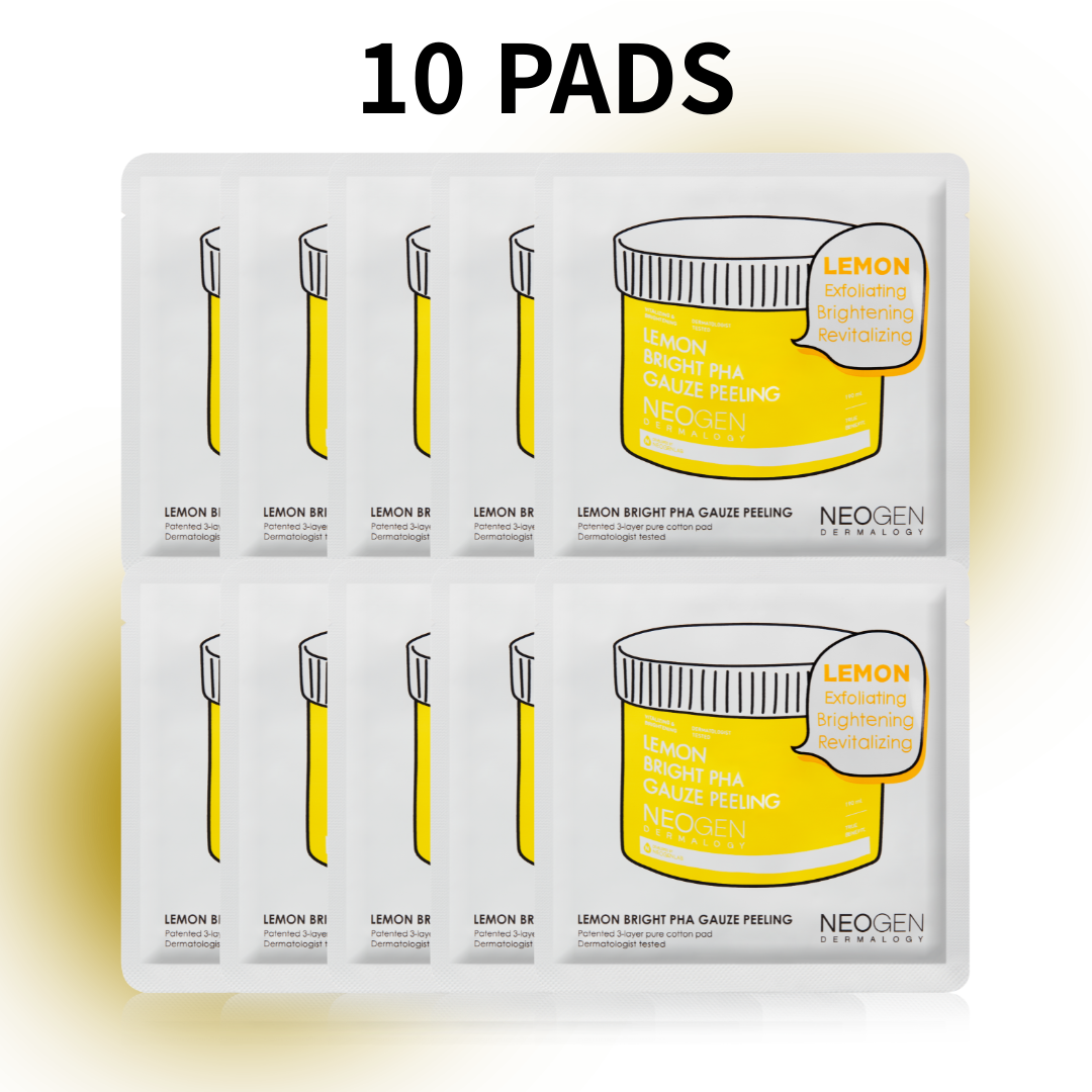 Neogen Lemon Bright PHA Gauze Peeling 190ml (30 Pads) — Neogen official product image 2