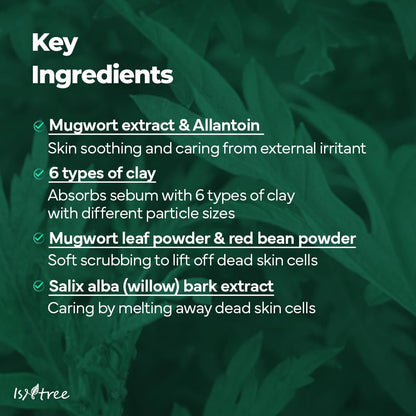 Isntree Mugwort Calming Clay Mask 100ml — Skin Care Masks &amp; Peels product image 90