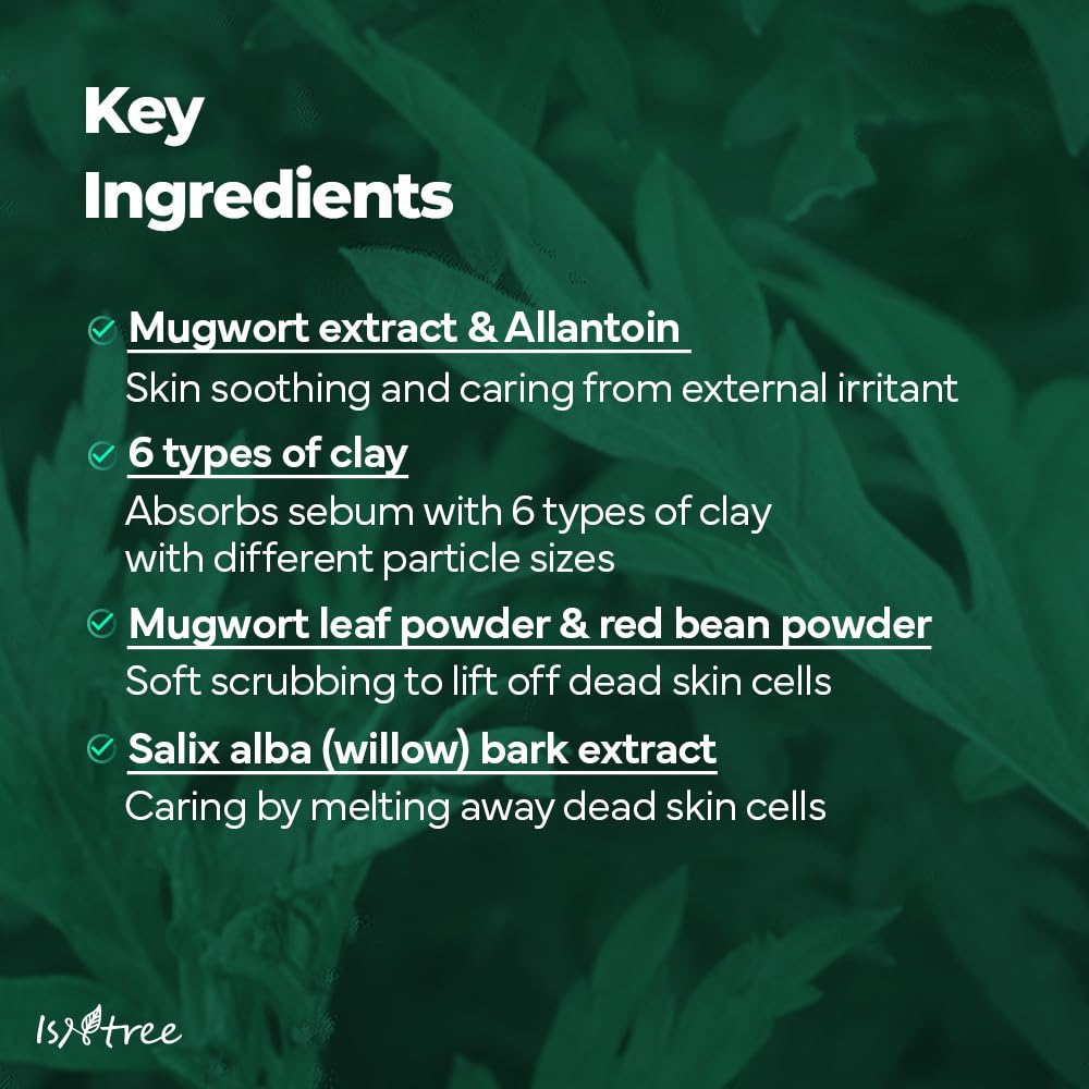Isntree Mugwort Calming Clay Mask 100ml — Skin Care Masks &amp; Peels product image 96