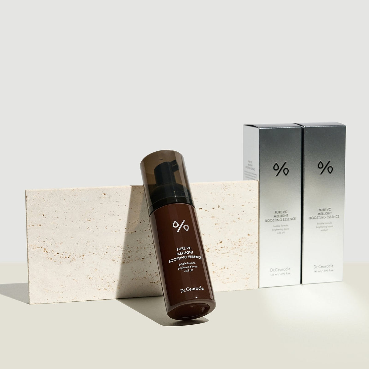 Dr.Ceuracle Pure VC Mellight Boosting Essence 145ml bottle and matching cartons