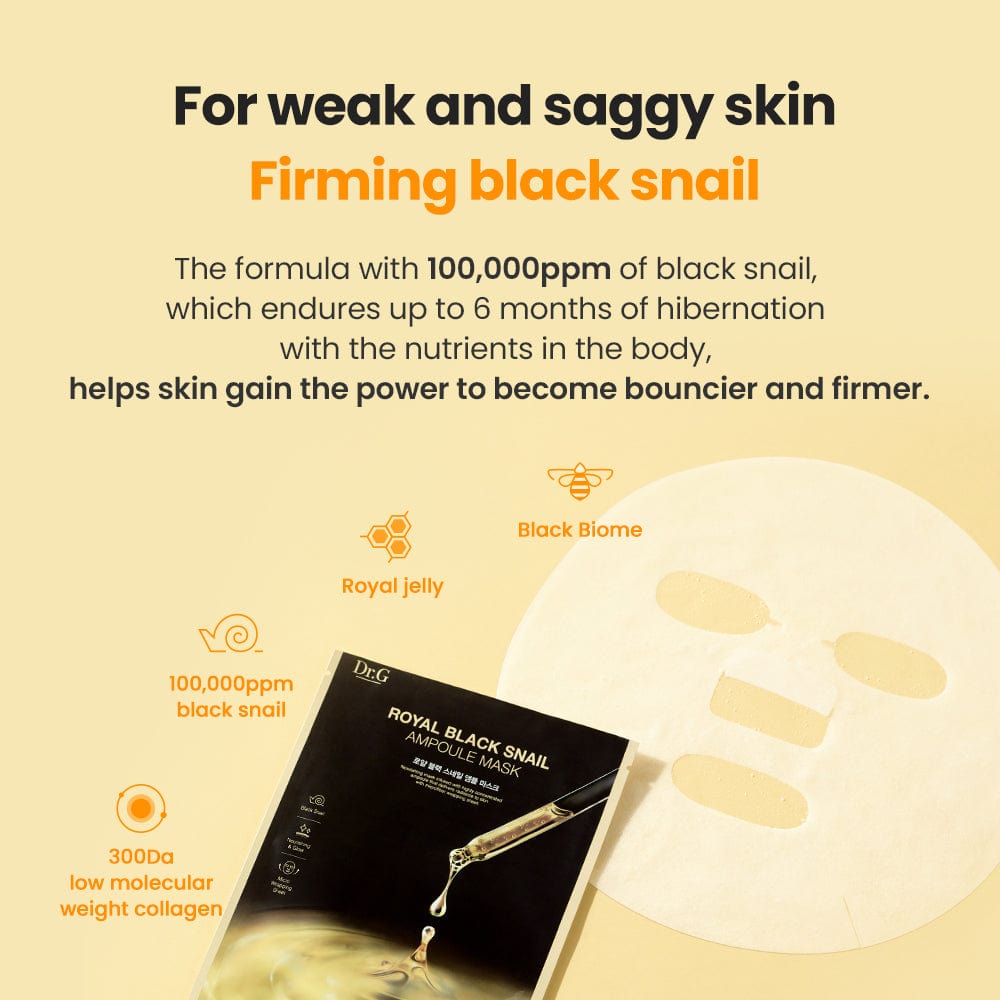 Dr.G Royal Black Snail Ampoule Mask 1ea 30ml product image detail 3