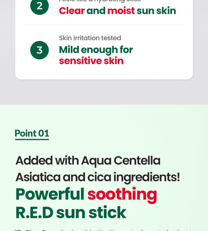 Dr.G Red Blemish Soothing Up Sun Stick 21g product image detail 4