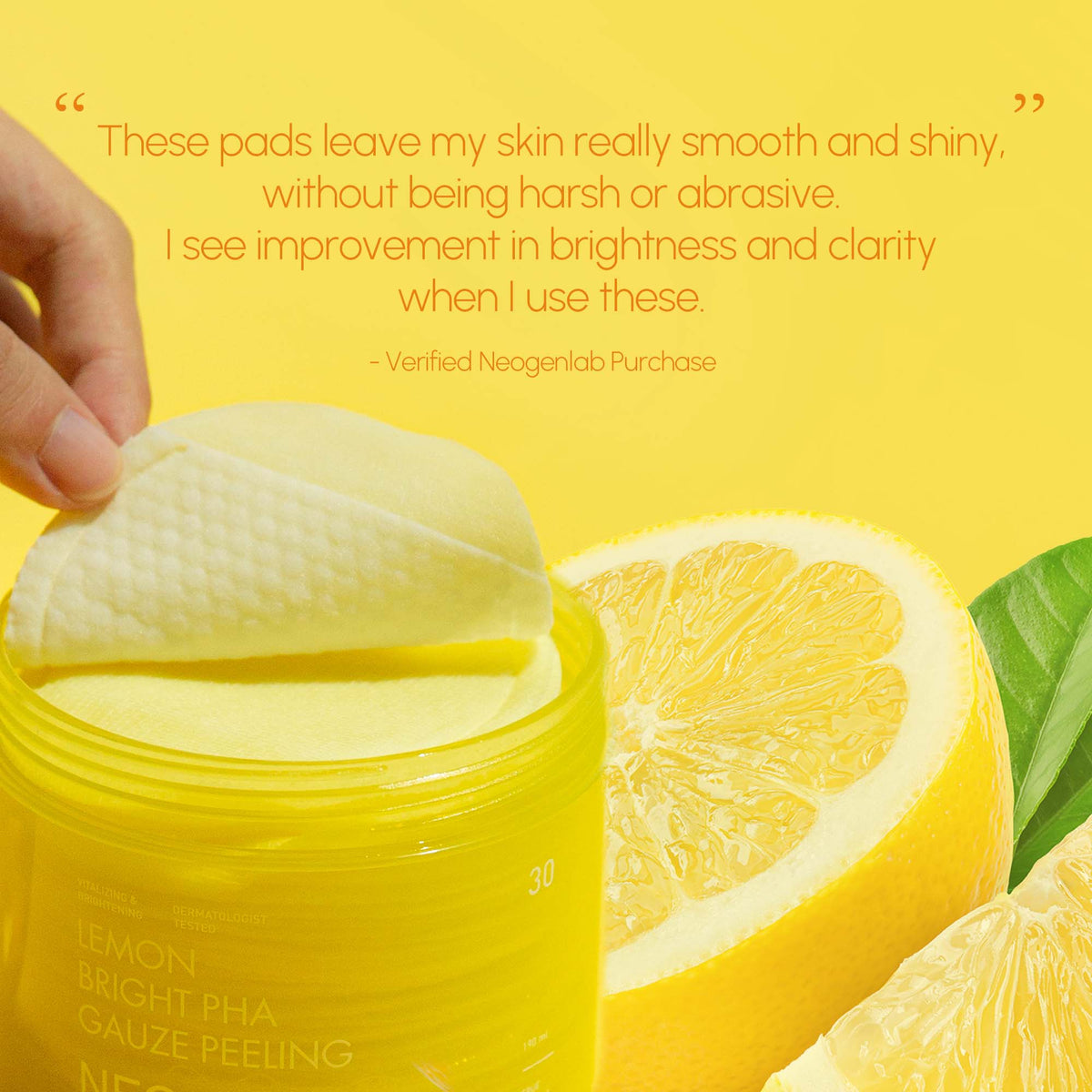 Neogen Lemon Bright PHA Gauze Peeling 190ml (30 Pads) — Neogen official product image 7