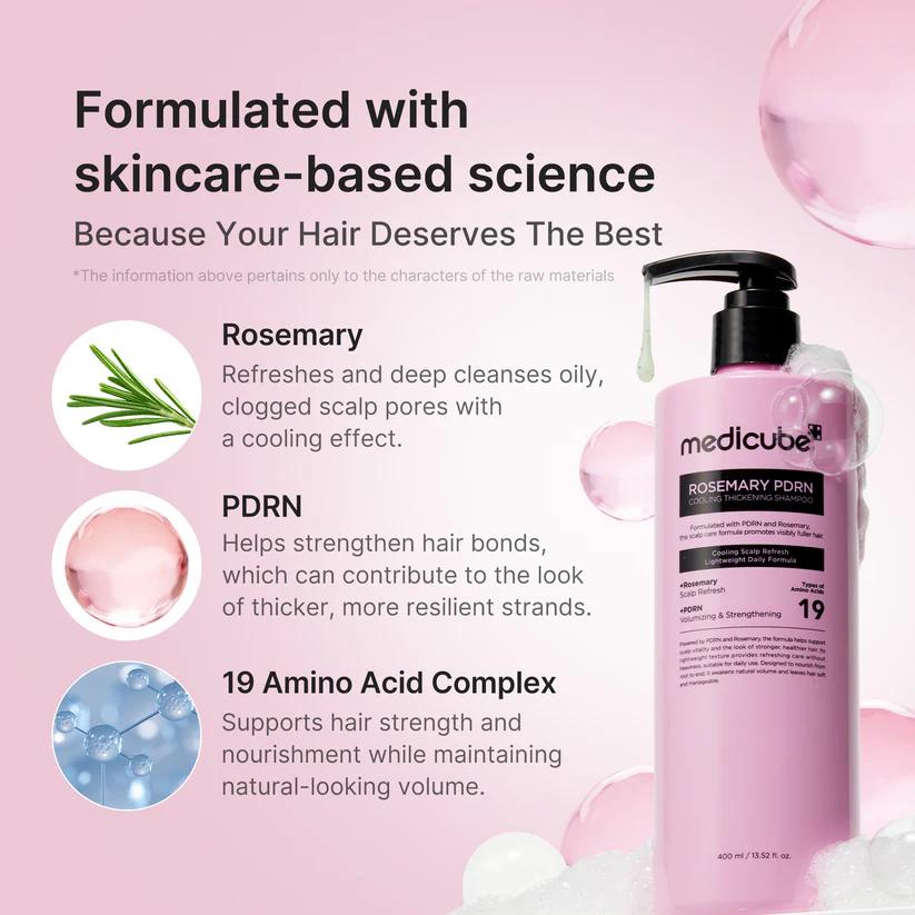 Medicube Rosemary PDRN Cooling Thickening Shampoo 400ml product image 6