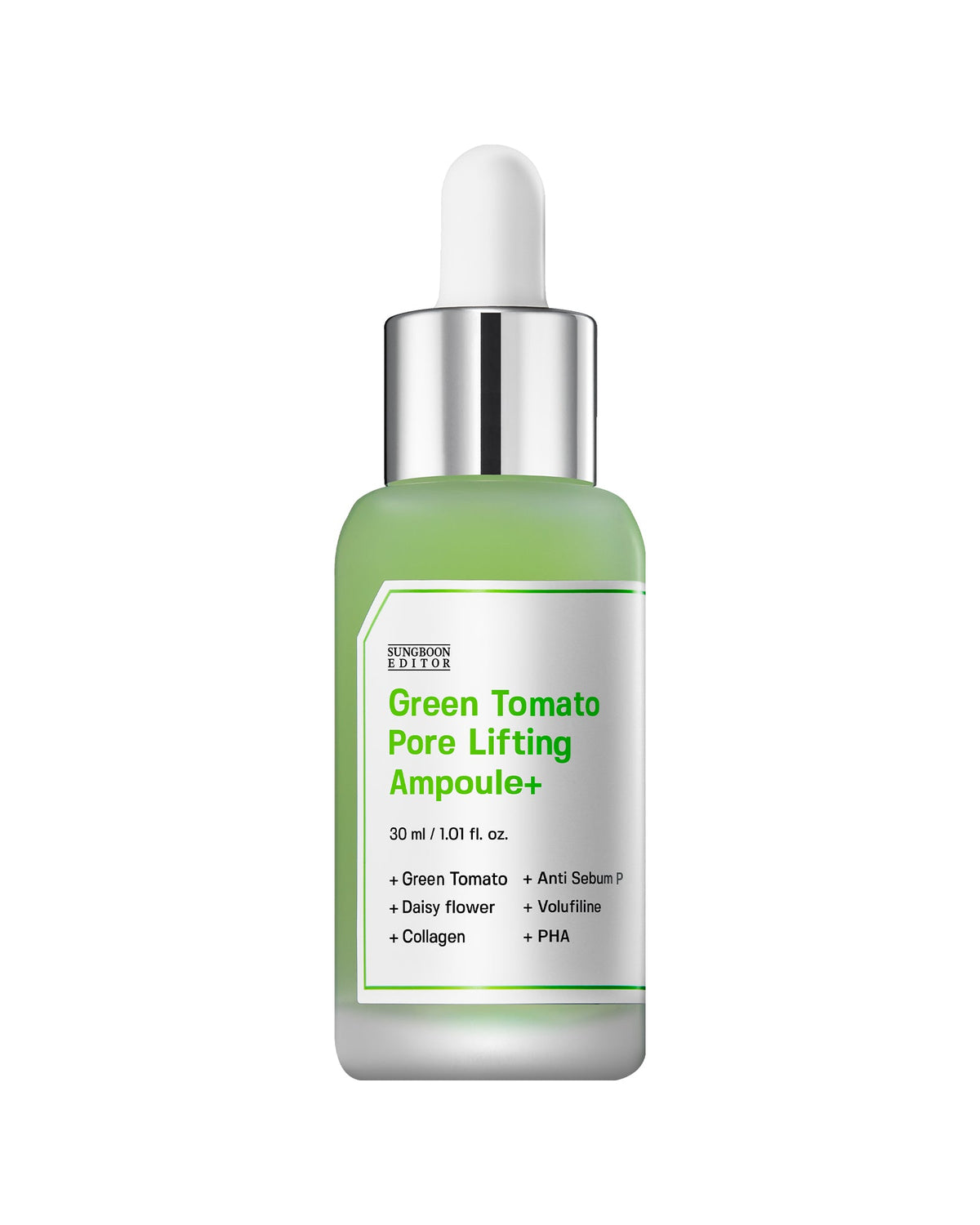 SUNGBOON EDITOR Green Tomato Pore Lifting Ampoule Mask 1ea 23g — official product image 2