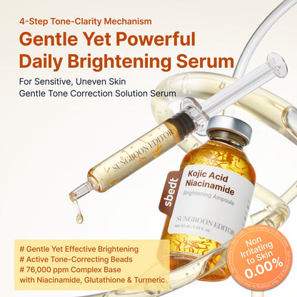 SUNGBOON EDITOR Kojic Acid Niacinamide Brightening Ampoule 40ml — official product image 7