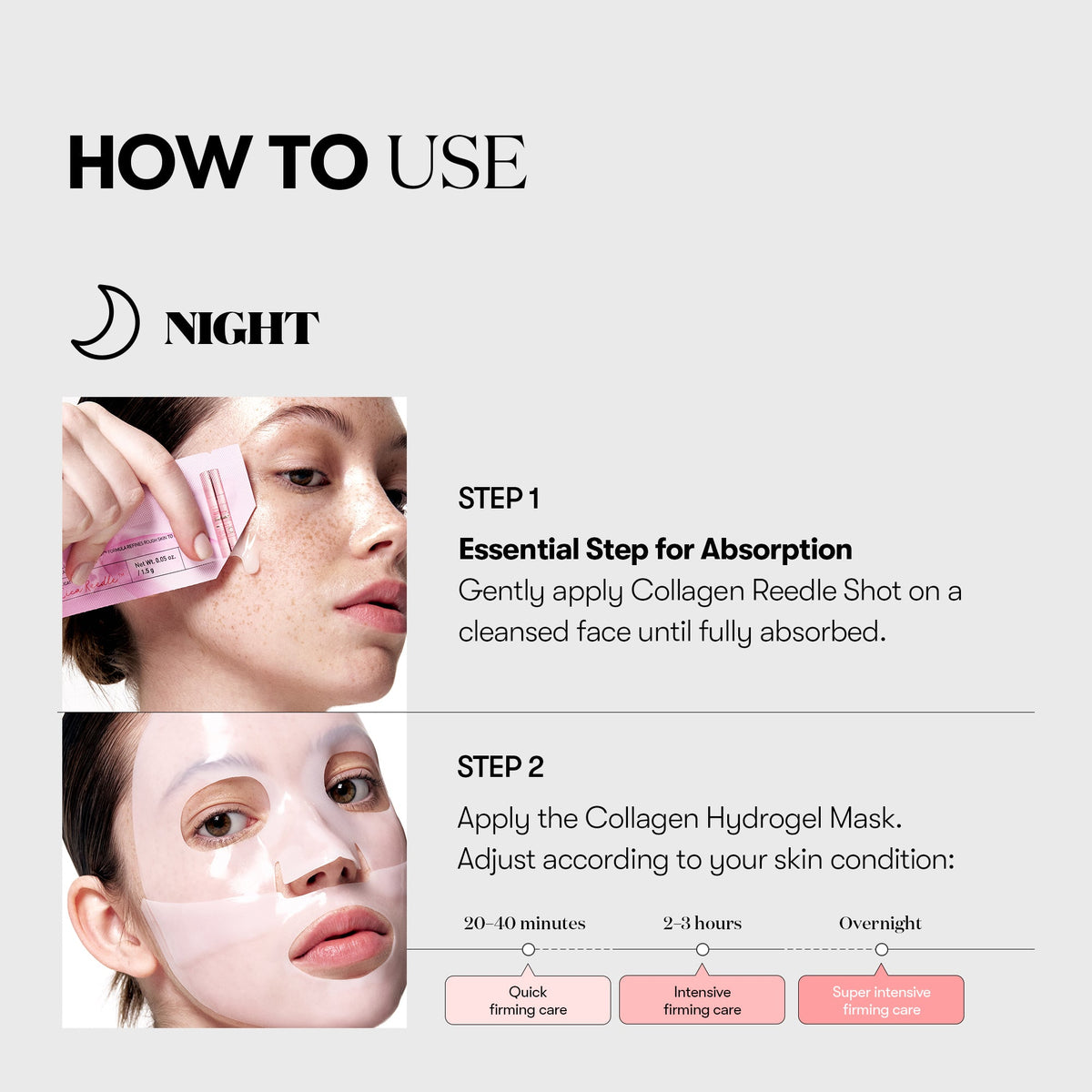 VT Cosmetics COLLAGEN Reedle Shot 100 2STEP Hydrogel Mask - official product image 6
