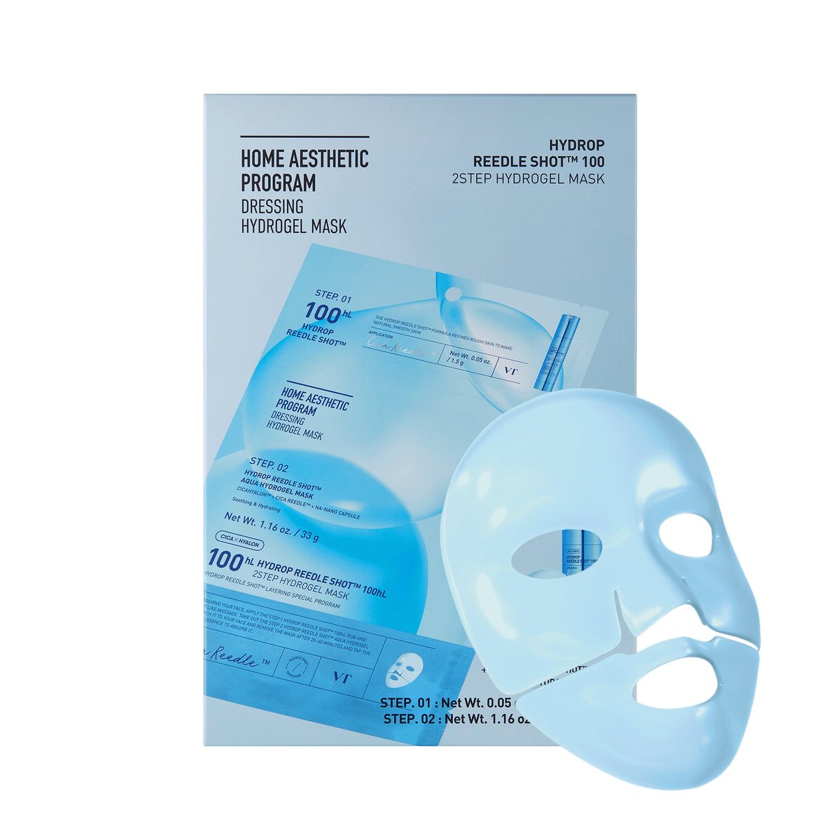 VT Cosmetics HYDROP Reedles Shot 100hL 2 STEP MASK - official product image 2